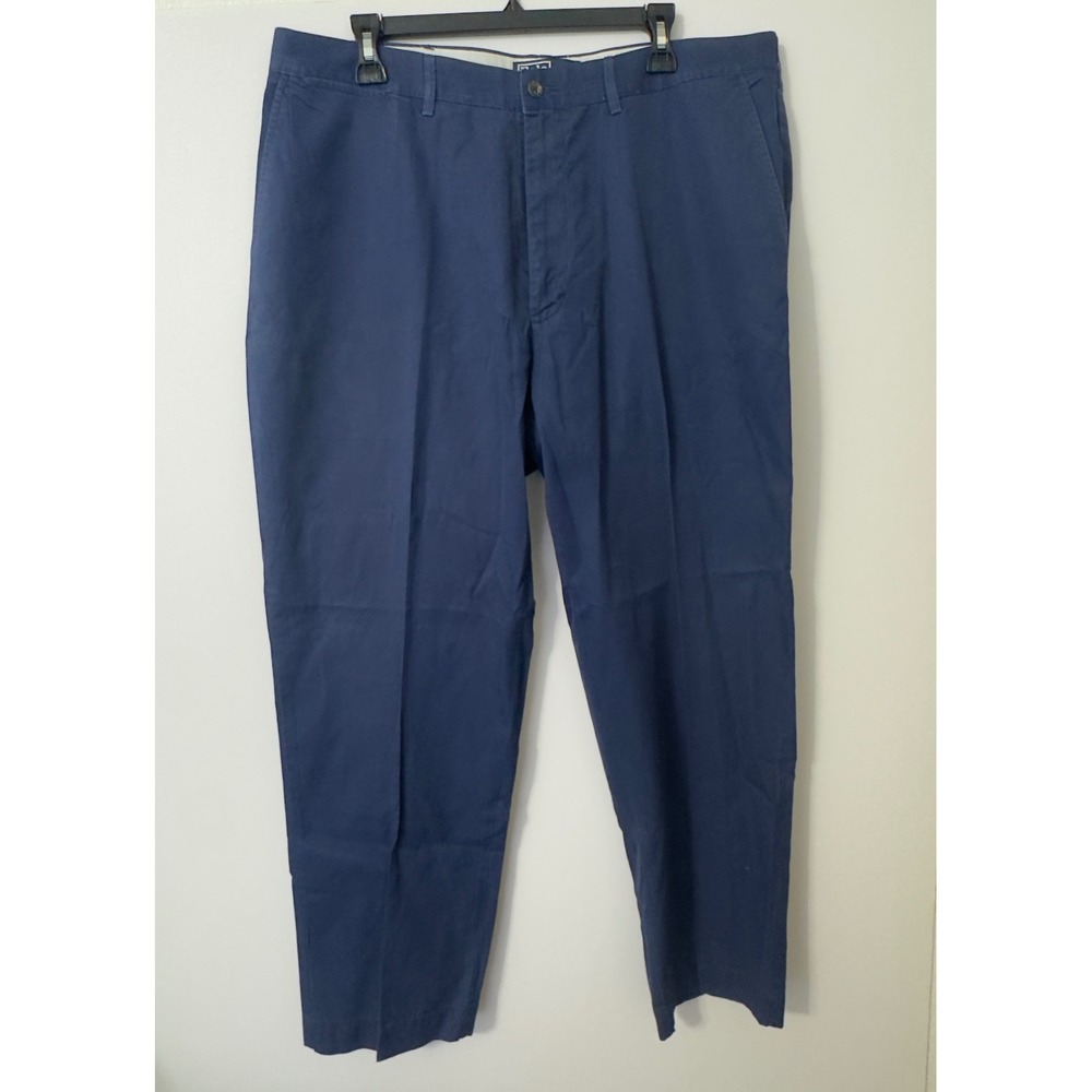 Polo Ralph Lauren Chino Pants Mens 38x30 Navy Blue Flat Front Straight Leg